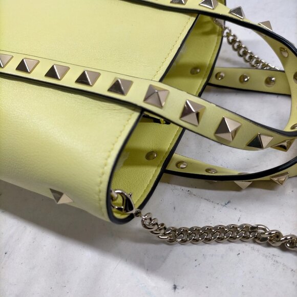 Valentino Garavani Yellow Leather Hand Bag mon750-101325 - Picture 9 of 16